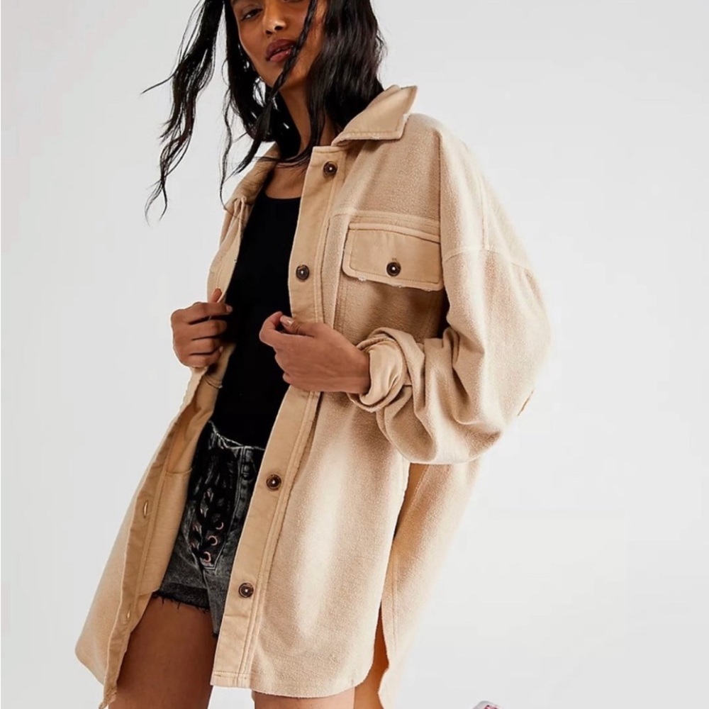 Free People Oversized Shacket NWOT - Picture 1 of 12